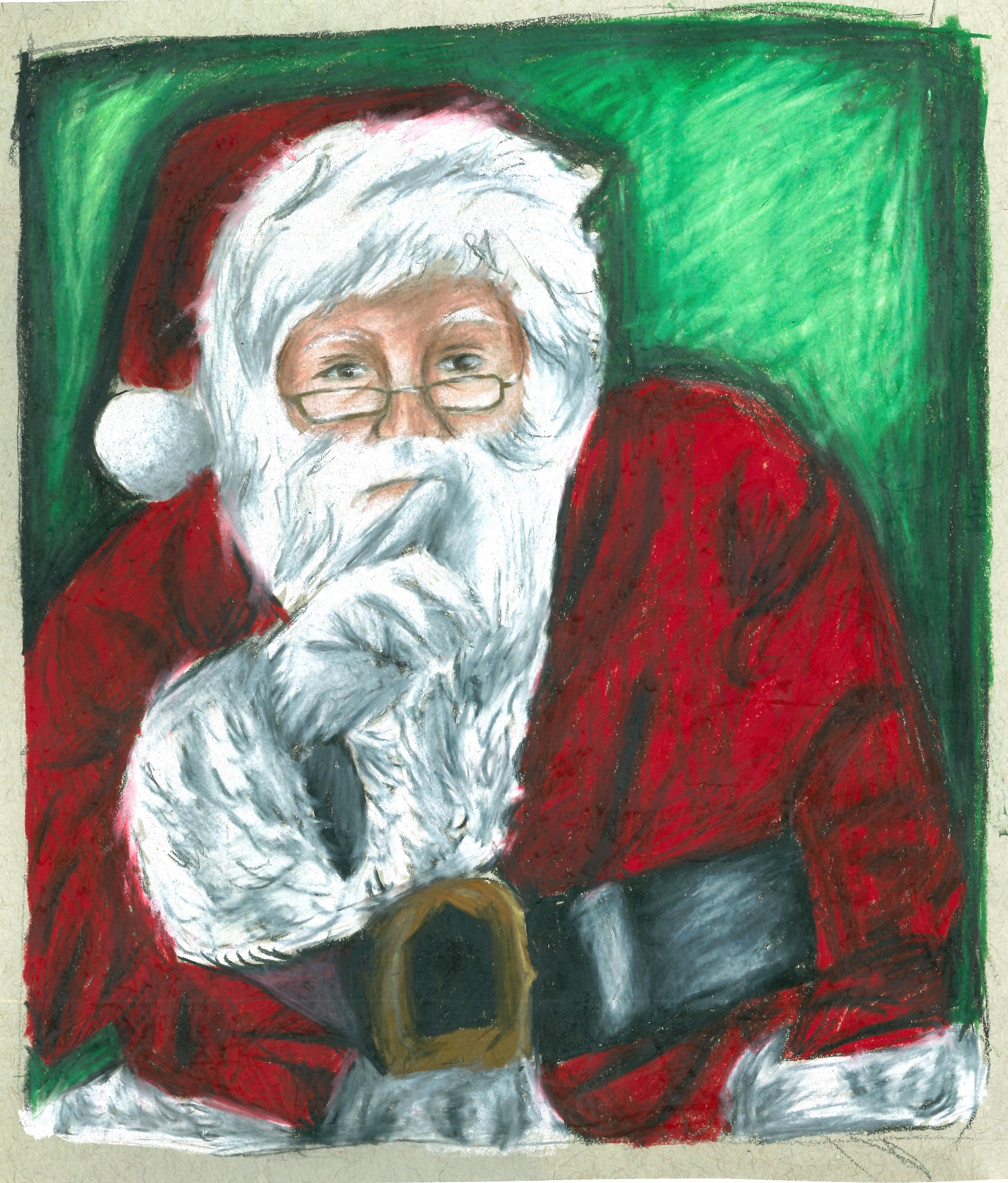Nancy L's Winning Christmas Card of Santa 