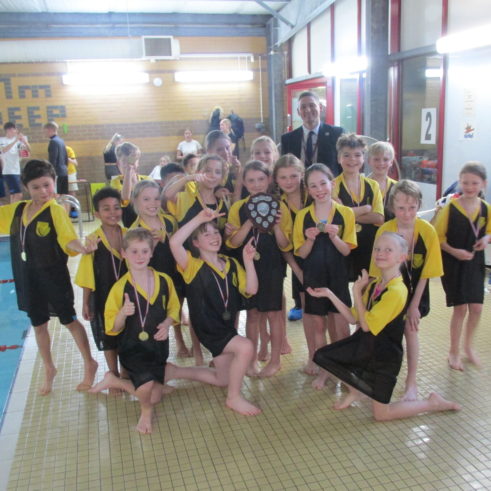 Whyteleafe School Winning Swimming Team 
