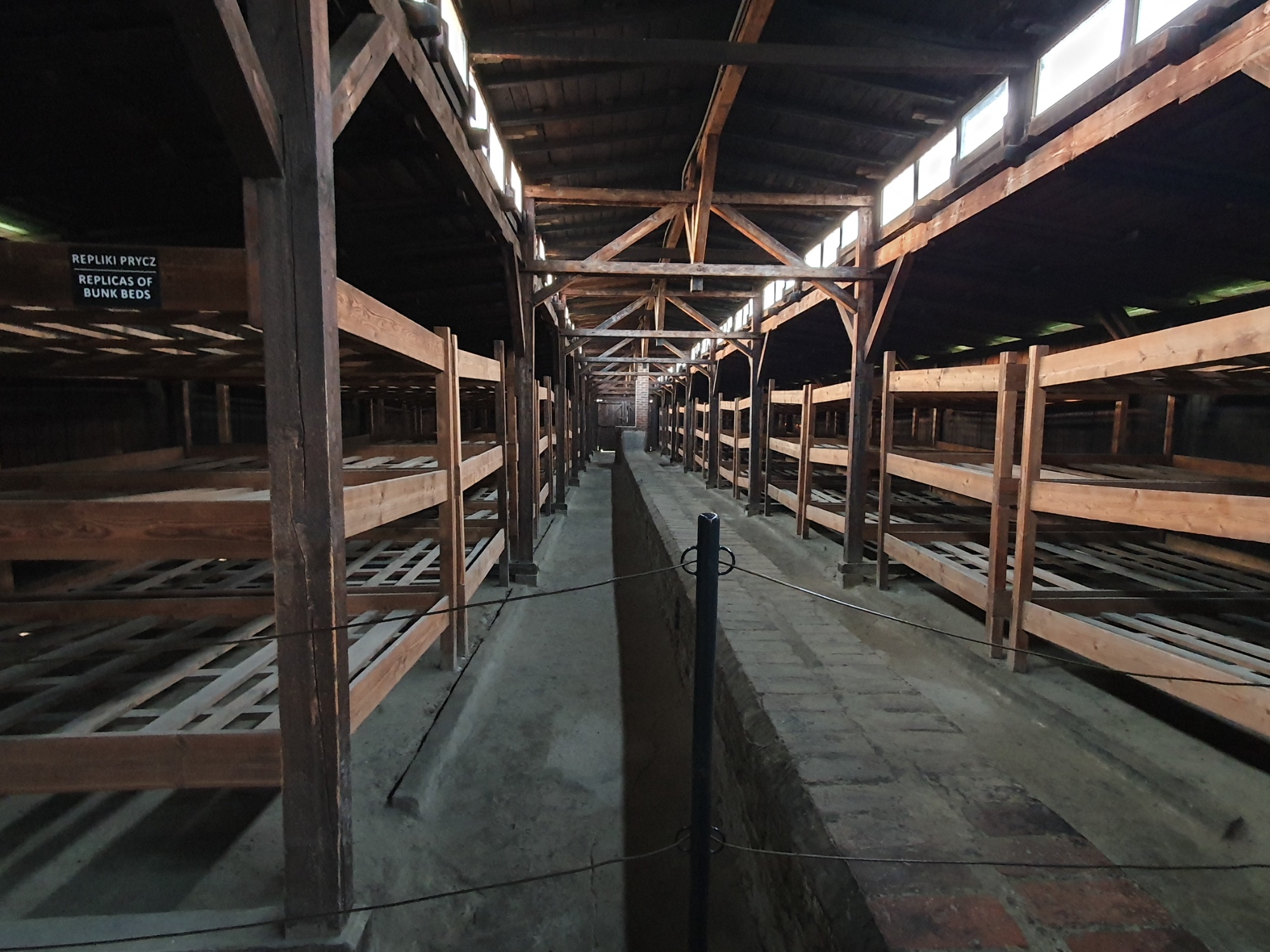 Bunk beds at Auschwitz-Birkenau