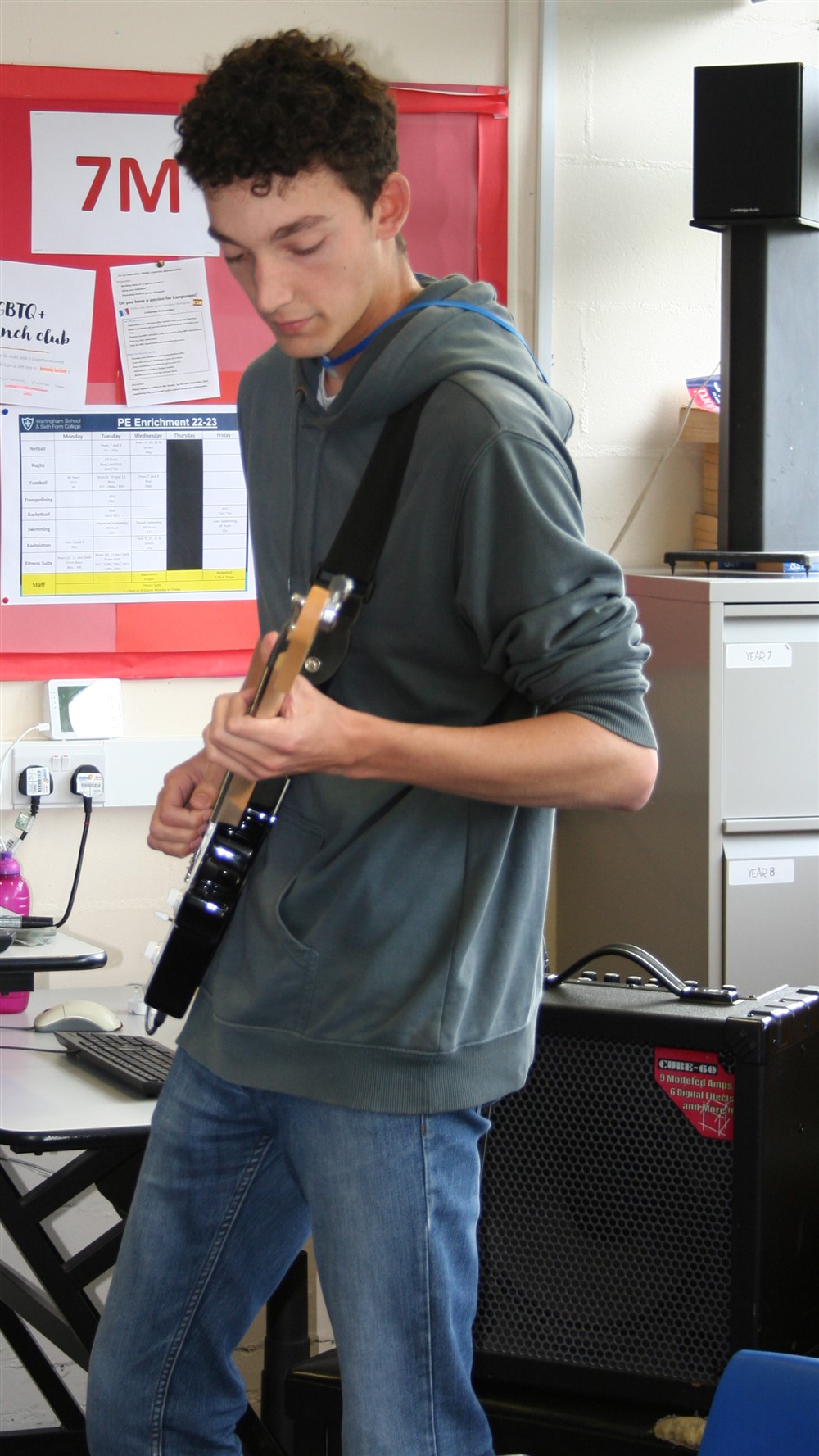 Picture of Student on Guitar 