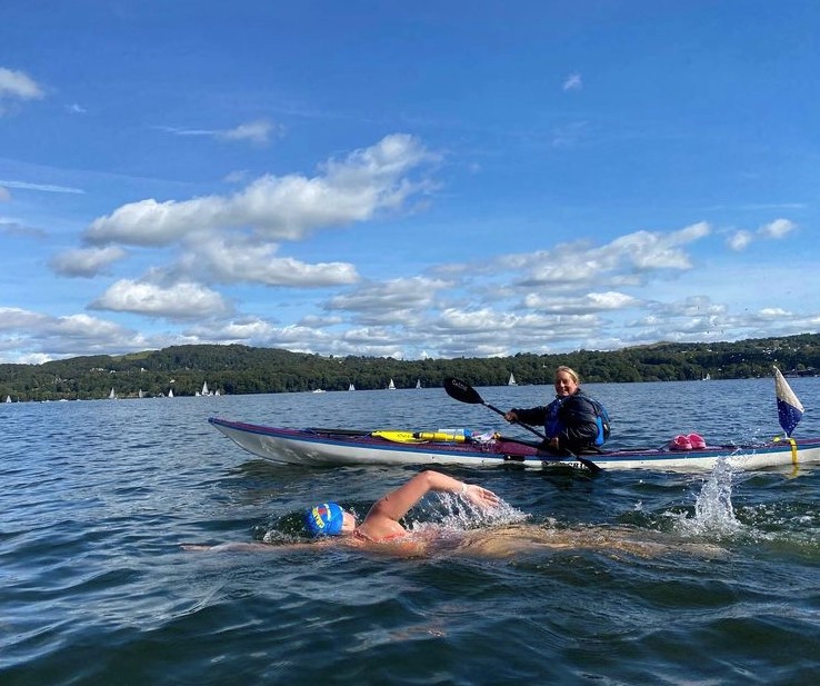 Photo of Holly swimming in Lake Windemere 